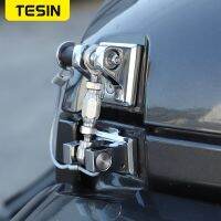 TESIN R สไตล์ล็อค Hood รถเครื่องยนต์ Hood Latch Catch พร้อมกุญแจล็อคสำหรับ Jeep Wrangler JL Gladiator JT 2018-2021อุปกรณ์เสริม