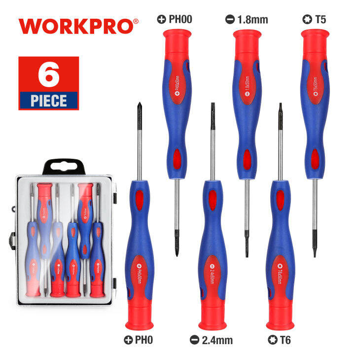 WORKPRO 6PC Precision Screwdriver Set Mini Magnetic Screwdriver for ...