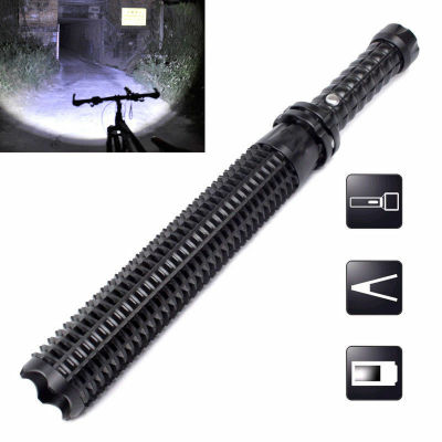 Vingtank Baseball Bat Torch Led Flashlight Q5 Black Waterproof Super Bright Security Powerful Light