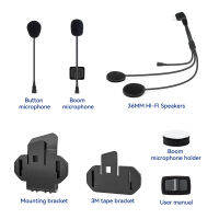 Lexin อุปกรณ์เสริมหูฟังสำหรับ Lexin GTX Bluetooth Helmet Interphone Intercom Headphone Jack Plug &amp; Mount cket Set