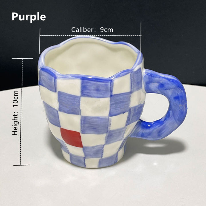 cuife-black-lattice-ceramic-coffee-cup-mug-home-decoration-breakfast-drinking-milk-tea-mug-creative-couple-gifts-wedding-mug