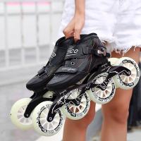 Speed Inline Skates Carbon Fiber 4*90/100/110mm Competition Skates 4 Wheels Street Racing Skating Patines Similar Powerslide Training Equipment