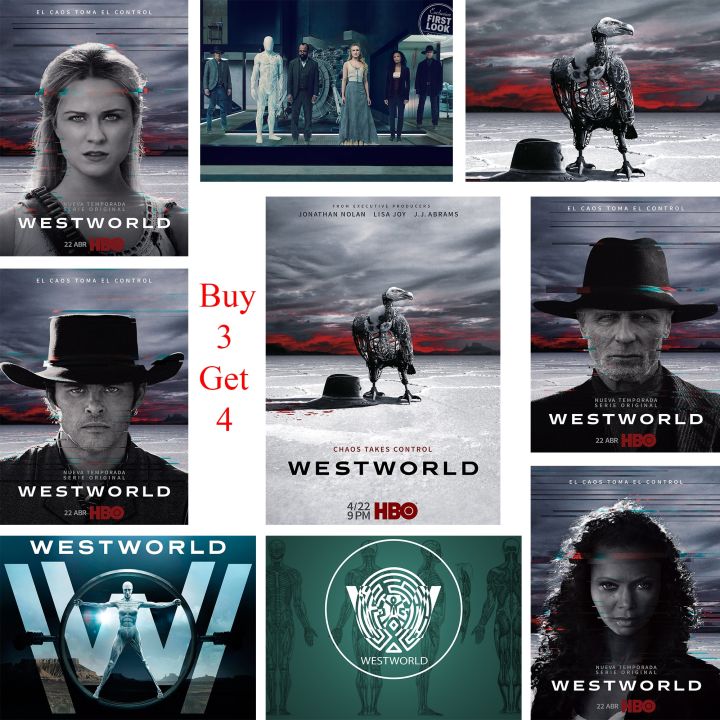 sale-nancarenko1977-westworld-โปสเตอร์-season2สติ๊กเกอร์ติดผนัง-กระดาษมันคุณภาพดีตกแต่งผนังห้องนั่งเล่นห้องนอนแบรนด์ศิลปะในบ้าน