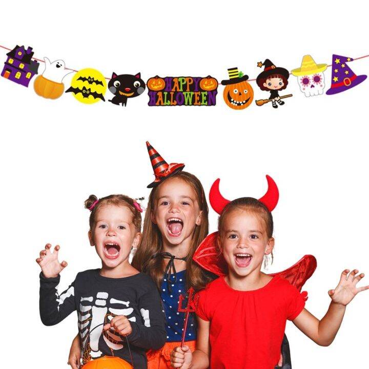 ฮาโลวีน-ฮาโลวีน-ใยแมงมุม-halloween-accessories-ผีแม่มดฟักทองค้างคาวกระดาษเสื้อยืดแฟนคลับอนิเมะอุปกรณ์ปาร์ตี้เครื่องประดับแบบแขวนแบนเนอร์ธงปักเป้าของขวัญสำหรับเด็กพวงมาลัยแมงมุม