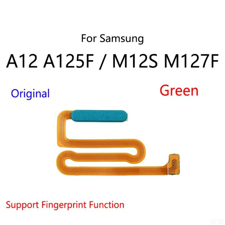 ปุ่มโฮมสวิตช์แสดงรหัสลายนิ้วมือปุ่มเปิด-ปิดไอโฟนปิดเสียงคีย์ด้านข้างเปิด-ปิดเฟล็กซ์สำหรับ-samsung-galaxy-a12-a125f-m12s-m127f
