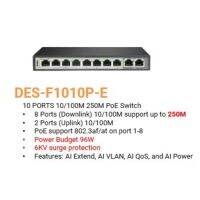 Hub POE D-LINK DES-F1010P-E (8+2)