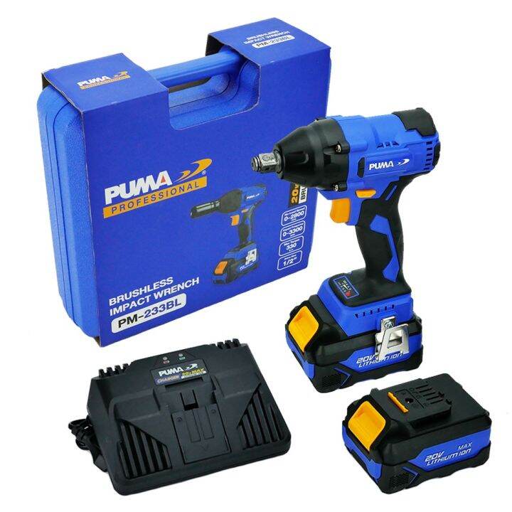 puma-บล็อกกระแทก-1-2-มอเตอร์-ชนิด-ไร้แปลงถ่าน-pm-233bl-brushless-impact-wrench-1-2-20vบล็อกกระแทกไร้สาย-อุปกรณ์พูม่า