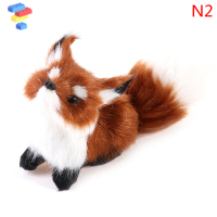 Dcapoknk 1pcs MINI simulation Fox Toy lifellow squatting Fox รุ่นของขวัญสัตว์ตัวเลข