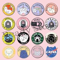 【hot sale】 ❖✹♙ B36 Cats Club Enamel Pin Cat Planet Moon Cafe Paw Badge Custom Kitten Brooches Lapel pin Jeans shirt Bag Cute Animal Jewelry Gift