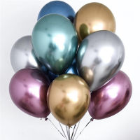 10pcs 5/10/12 นิ้วโลหะมุกลูกโป่งหนา Chrome METALLIC สี Helium Air ลูก globos วันเกิด PARTY Decor-hexinge