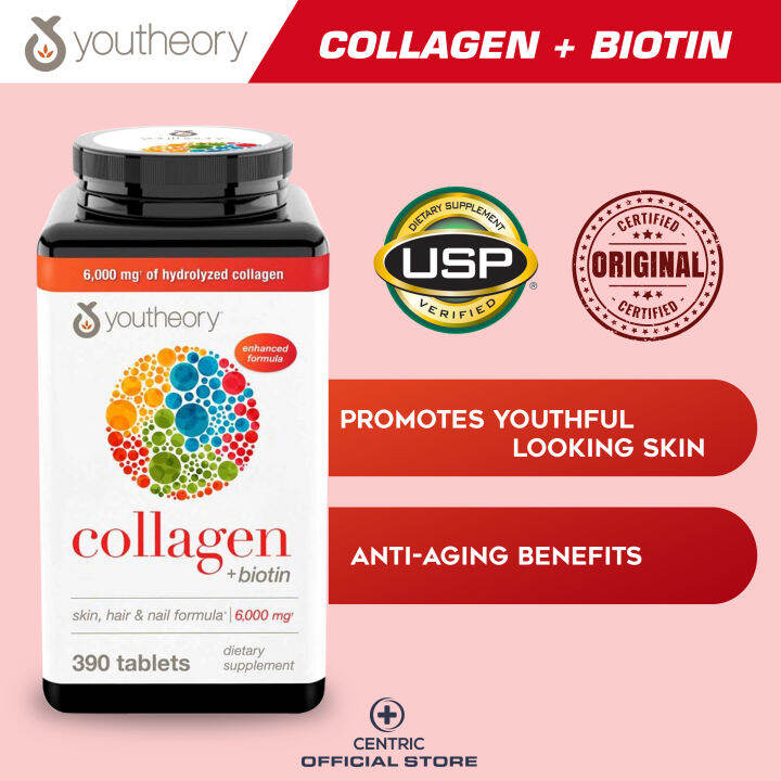 Youtheory Collagen Plus Biotin (30 Tablets) Lazada PH