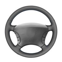 Black PU Artificial Leather Car Steering Wheel Covers Wrap for Mercedes Benz CL-Class C215 S-Class W220 1999- 2004 2005 2006 Steering Wheels Accessori