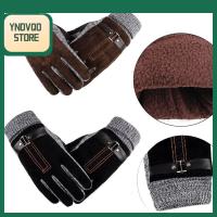 YNDVQO STORE Windproof Knitted Big Size Men Gloves Moto Mittens Winter Warm Gloves