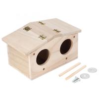 TEXWooden Pet Bird House Breeding Box Bird Cage Outdoor Garden Courtyard Decoration Ornaments Swallow Birdhouse Feeding