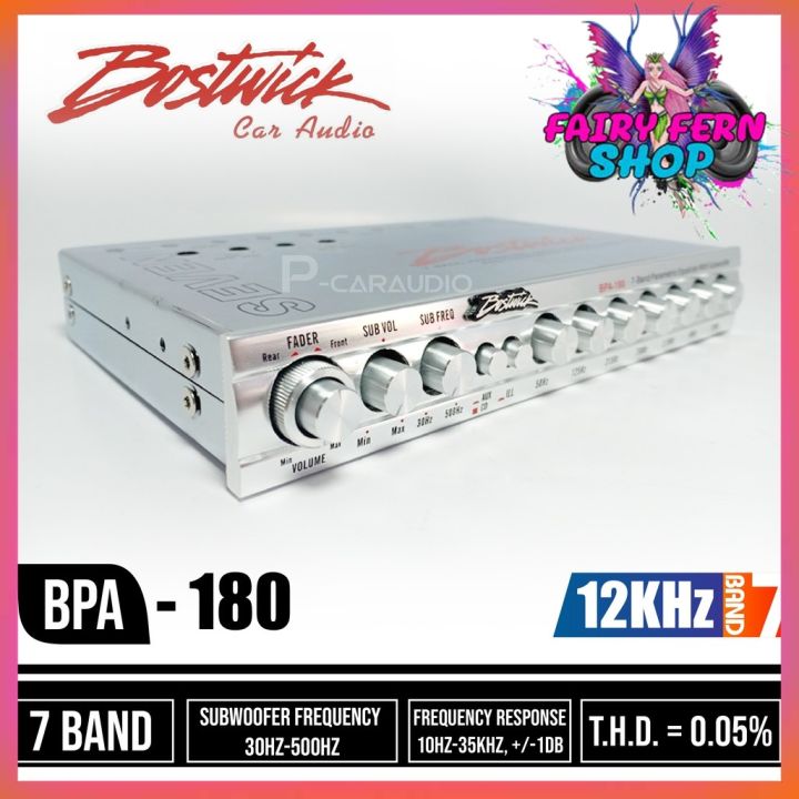 bostwick-bpa-180-เครื่องเสียงรถยนต์-ปรีแอมป์-ปรีแอมป์รถยนต์-ปรี7แบนด์-แอมป์-เก็บปุ่มได้-ปรับgain