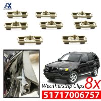 New prodects coming 8Pcs Gray Weatherstrips Clips For BMW X5 E53 Door Seal Clip Front Rear 51717006757 Engine Hood Mounting Plastic Fastening Gasket