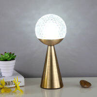 Pyramid table lamp ball glass broken diamond lampshade creative home decor table lamp office study reading lamp goldenblack bas