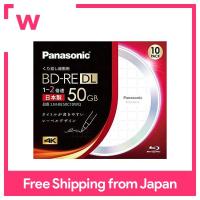 พานาโซนิค LM-BE50C10WQ ความเร็วสูงสองเท่าสำหรับการบันทึกดิสก์ Blu-ray แบบสองด้าน50GB (เขียนซ้ำ) แพ็ค10แผ่น