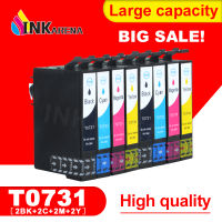 【NEW】 2ชุด T0731หมึกสำหรับ Epson T0731N สไตลัส CX7300 CX8300 TX210 C79 CX3900 CX3905 CX4900 CX4905 CX5500 CX5600 CX5900