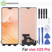 Skrin จอแอลซีดี Asal สำหรับ VIVO V23 Pro 6.56 Paparan Efon ON A AMOLED Bahdan Penggantian Pemasangan Penuh Digitizer