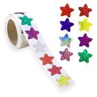 【CW】☃  Holographic Color Gold Star Stickers for Kids Reward 1inch Foil Labels Wall Crafts Classroom Teachers Supplies