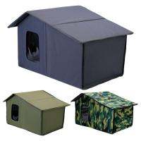 Waterproof Cat House Collapsible Outdoor Cats Sleeping Cave Cat Bed Feral Cats Dogs Shelter Weatherproof Feral Cat Cave Keep Warm Outdoor Indoor Garden noble