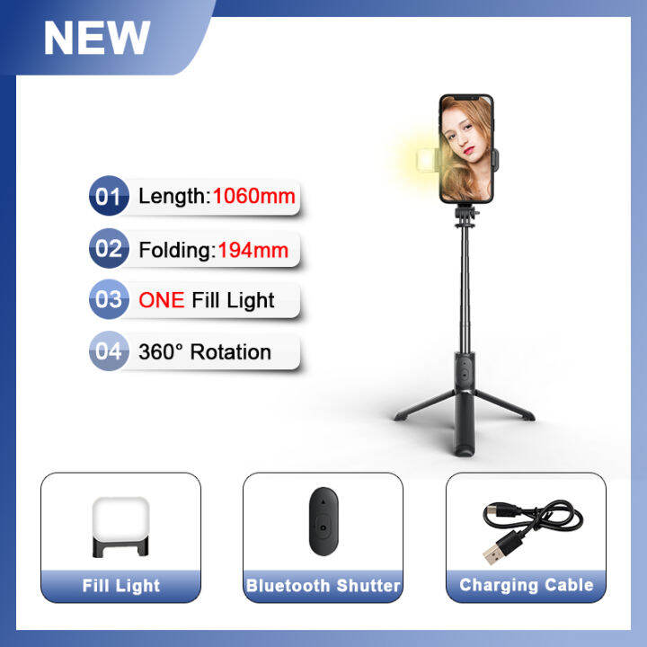 roreta-2022ใหม่ไร้สายบลูทูธ-s-elfie-ติดขาตั้งกล้องที่มีการเติมแสงชัตเตอร์การควบคุมระยะไกลสำหรับ-ios-a-ndroid-มาร์ทโฟน