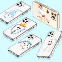 เคสโทรศัพท์ หรับ iPhone 13 14 G9 Moto 12 G8 Play Mini SE Power Max Plus Pro อ่อนนุ่ม โปร่งใส ปก T-153 Cute Tooth Vector