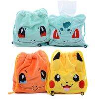 {Icc toy}Pokemon Pikachu ตุ๊กตา Plush Drawstring Pocket Jenny Turtle การ์ตูนตัวอักษรเก็บเศษกระเป๋าเหรียญกระเป๋าวันเกิดของขวัญ