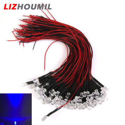 LIZHOUMIL หลอดเรืองแสงอุปกรณ์โคมไฟทำเล็บแบบมีสาย LED DC12V 5มม. 20ชิ้นอุปกรณ์โคมไฟทำเล็บสีฟ้าอุปกรณ์โคมไฟทำเล็บไฟแบบเส้น