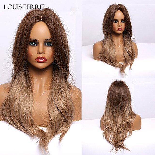 louis-ferre-วิกผมปลอมสีดำคลื่นน้ำยาวสำหรับผู้หญิง-afro-ธรรมชาติส่วนกลางวิกผมสังเคราะห์คอสเพลย์หญิงไฟเบอร์กันความร้อนประจำวัน