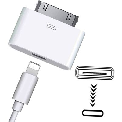 Chaunceybi Lighting To 30Pin 8Pin Male 30 Pin Female Charging Sync Converter for IPhone 4 IPad 2 3 IPod Charger Cable