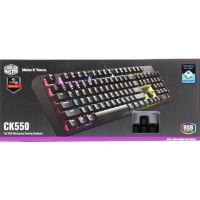 COOLER MASTER  Gaming Keyboard(คียบอร์ดเกม) Keyboard CK550 RGB Blue Switch THAI/ENG Black (CK-550-GKGL1) USB Compatible /100% Anti-ghosting key /Waranty 2 Year