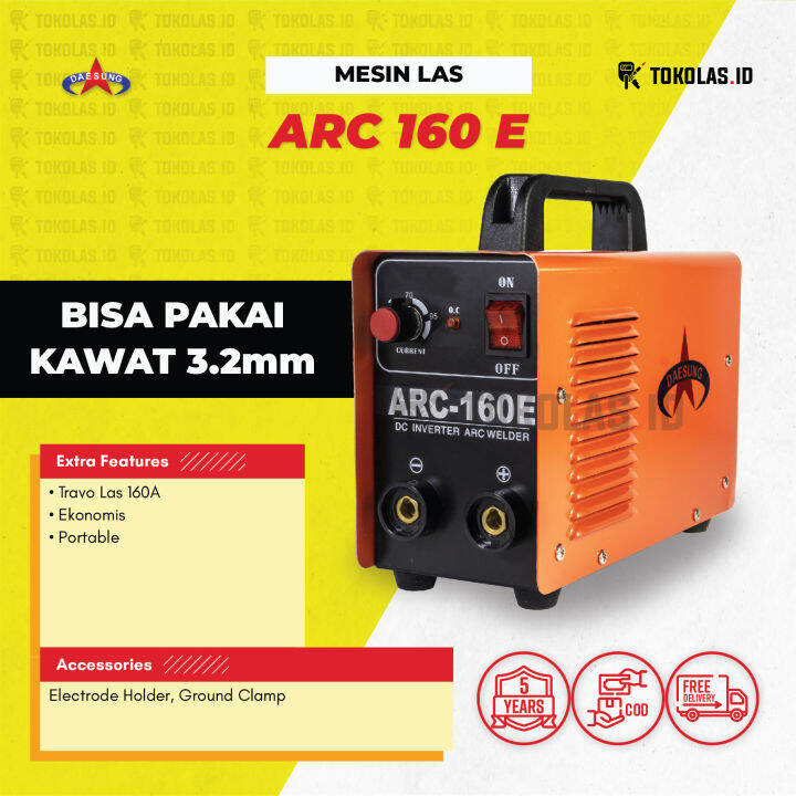 Mesin Las Listrik Trafo Las Inverter Daesung Arc E Mma Ampere