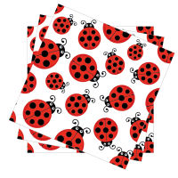 สาววันเกิด Ladybug Party Naplinks แผ่นขนม Tablecover Baby Shower Ladybug Theme 1st 2nd 3rd 4th Birthday Party Supplies-Zkeir