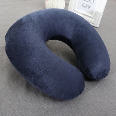 ☁ 1PC U Shaped Travel Pillow Car Air Flight Inflatable Pillows Colorful Neck Support Headrest Cushion Soft Nursing Cushion