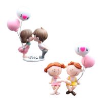 ❀☢❂ Little Cartoon Couples Figurines Statue Making Micro Landscape Decoration Car Doll