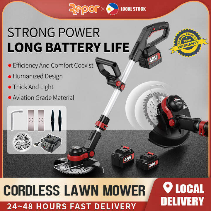 Lawn Mower Electric Grass Trimmer Cutter with Lithium Battery Weeder Rechargeable Electric Grass