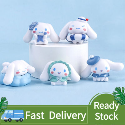 ชุด DIY ขนาดเล็กสุนัขน่ารัก5ชิ้น/เซ็ตชุดฤดูร้อน Cinnamoroll หูใหญ่ Hiasan Mobil ตกแต่งหน้าเค้ก