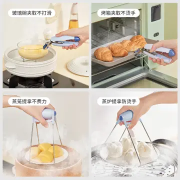 Anti-scald Baking Pan Holder Clip Hot Pan Holder Hot Bowl Grippers Handle  Clip for Moving Pot Pan Bowl Camping Cookware