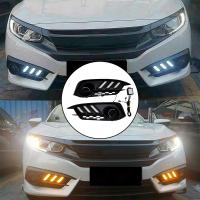 Talage ไฟวิ่งตอนกลางวัน LED 1คู่,อุปกรณ์เสริมสำหรับ Honda Civic 2016-2018