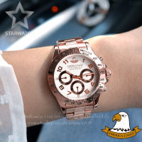 AMERICA EAGLE Watch นาฬิกาข้อมือผู้หญิง สายสแตนเลส รุ่น AE006L – PINKGOLD/WHITE