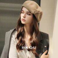 Premium Aussie Wool Beret Ladies Elegant Vintage French Painter Hat Women 39;s Stylish Soft Warm Metal Button Artist Berets Caps