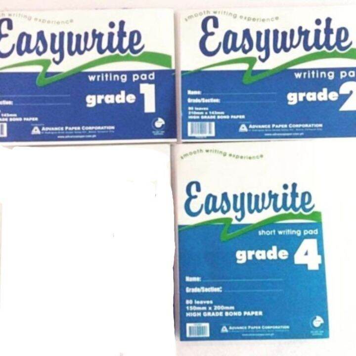 Easywrite Pad Paper Grade 1 2 3 4 by ream (10 pads) Lazada PH