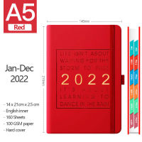 Agenda 2022 Planner English Diary A5 Notebook Stationery Journal Office School Schedule Notepad Daily Sketchbool Note Book Plan