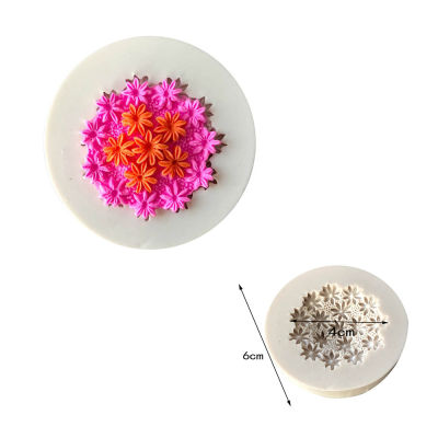 แม่พิมพ์ซิลิโคนลายดอกไม้3D เค้กเค้กอุปกรณ์ตกแต่งดินเหนียวช็อคโกแลตลูกกวาดดอกไม้เครื่องมือทำขนมอบในครัวเรซินใหม่ดินปั้น