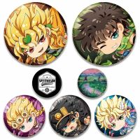 【LZ】 Fashion Jewelry JOJO Adventure Anime Enamel Pins Alloy Round Brooches Backpack Clothes Decor Cartoon Badge Accessories Gifts