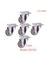 5 Pcs/Lot Casters Direct 1.5-inch Tpe Mute Wear-resistant Universal Wheel Flat Movable Caster Single Bearing Rubber Furniture