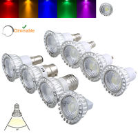 หลอดไฟฮาโลเจน50W เปลี่ยนได้ E14 E27สปอตไลท์ไฟ LED 5W E12 220V 12V 24V 36องศาสีแดงสีน้ำเงินสีเหลืองสีเขียวสีม่วง