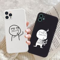 Funny Man Phone Case For iPhone 11 12 13 14 Pro Max mini Middle Finger Cases For iPhone 7 8 Plus X XR XS Max Soft Back Cover